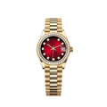 Imperium Regent 31 – Ruby Red Dial | Gold Bracelet & Diamond Bezel