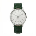 Continental Heritage 40 – White Linen Dial | Green Leather Strap