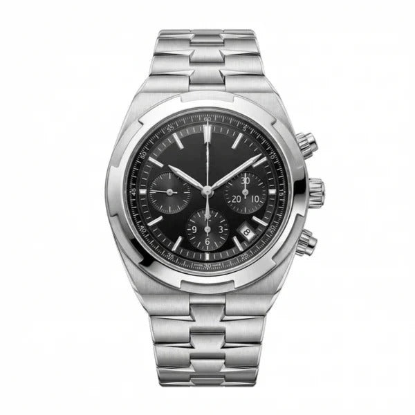 Continental Chronograph 42 – Black Dial | Integrated Steel Bracelet