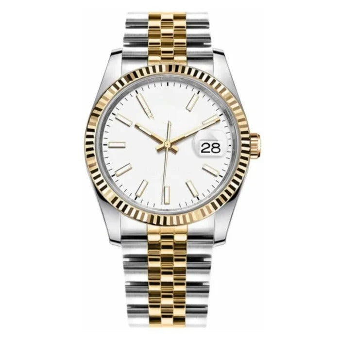 Imperium Regent 36 – White Dial | Two-Tone Jubilee Bracelet & Fluted Bezel