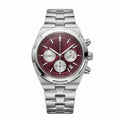 Continental Chronograph 42 – Burgundy Dial | Integrated Steel Bracelet