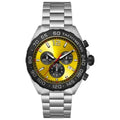 Chronara Formula 42 – Yellow Dial | Steel Bracelet & Racing Chronograph