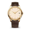 Valmont Legacy 40 – Ivory Dial | Yellow Gold Case & Brown Leather Strap