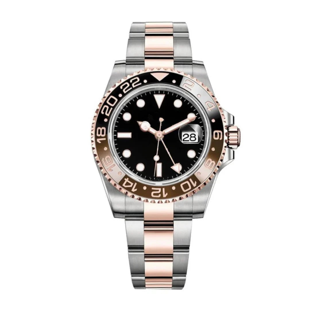 Imperium Atlas 40 – Brown Dial | Two-Tone Jubilee Bracelet & Brown-Black GMT Bezel
