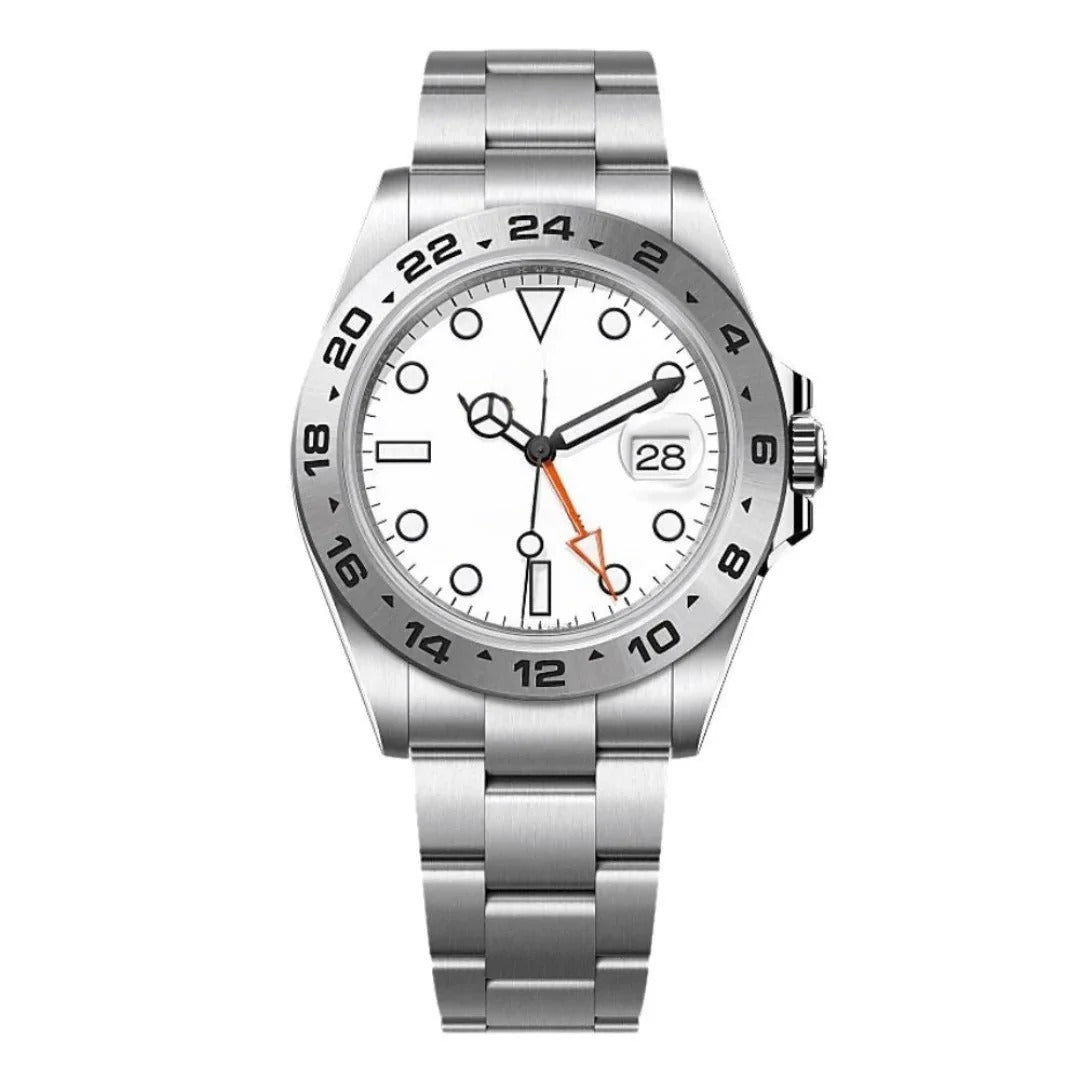 Imperium Pathfinder 42 – White Dial | Fixed Steel Bezel