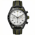 Chronara Racing Pro 42 – White Dial | Black DLC Case & Yellow Racing Accents