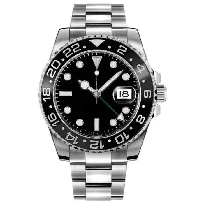 Imperium Atlas 40 – Black Dial | Oyster Bracelet & Grey-Black GMT Bezel