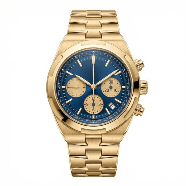 Continental Chronograph 42 – Blue Dial | Yellow Gold Bracelet