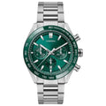Chronara Racing 42 – Emerald Green Dial | Steel Bracelet