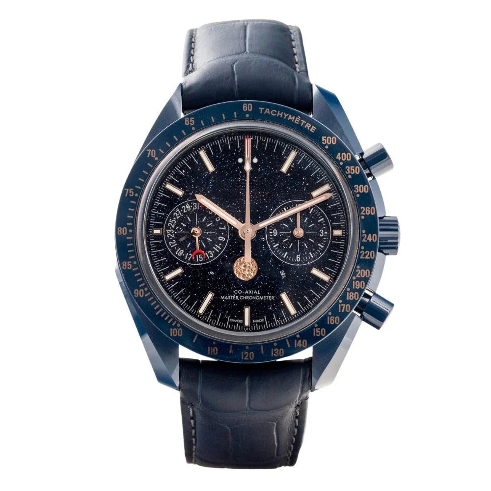 Aether Lunaris 44 – Midnight Blue Dial | Blue Leather Strap