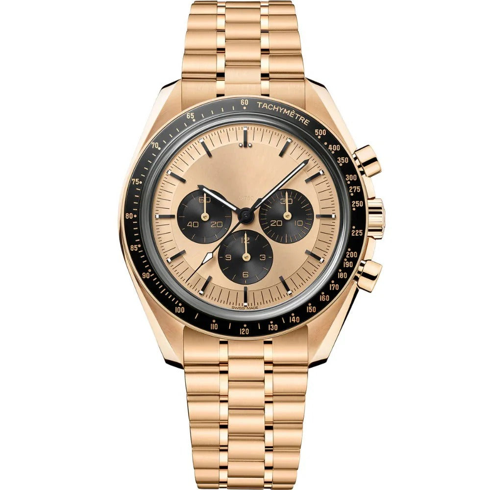 Aether Lunaris 42 – Champagne Panda Dial | Rose Gold Bracelet