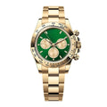 Imperium Velocity 40 – Green Dial | Yellow Gold Bracelet & Gold Tachymeter Bezel