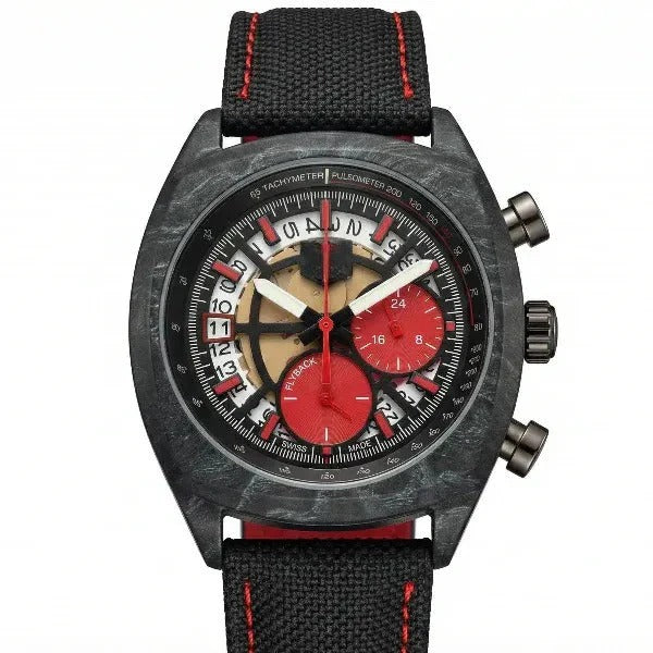 Chronara Monza 44 – Red Racing Dial | Carbon Case