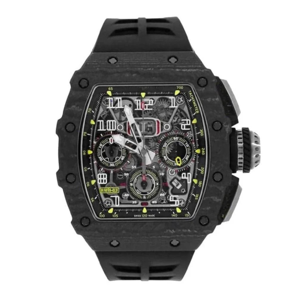 Novaris Phantom 44 – Carbon Skeleton Dial | Black Composite Case