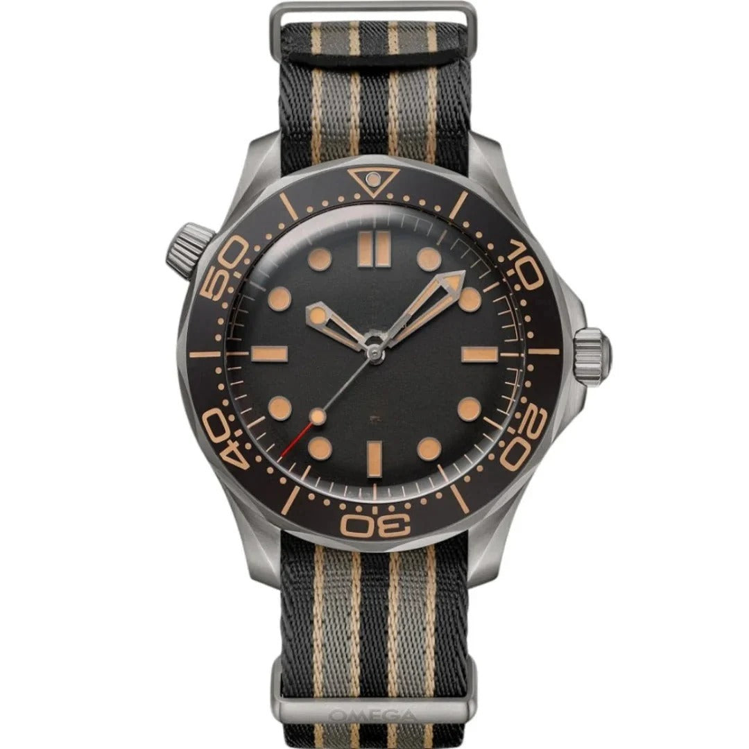Aether Oceanis 42 – Black Dial | Mesh Bracelet & Bronze Dive Accents