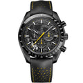 Aether Lunaris 44 – Black Skeleton Dial | Black Strap & Yellow Racing Accents