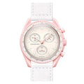 Aether Venus 37 – White Dial | White Strap & Pink Accents