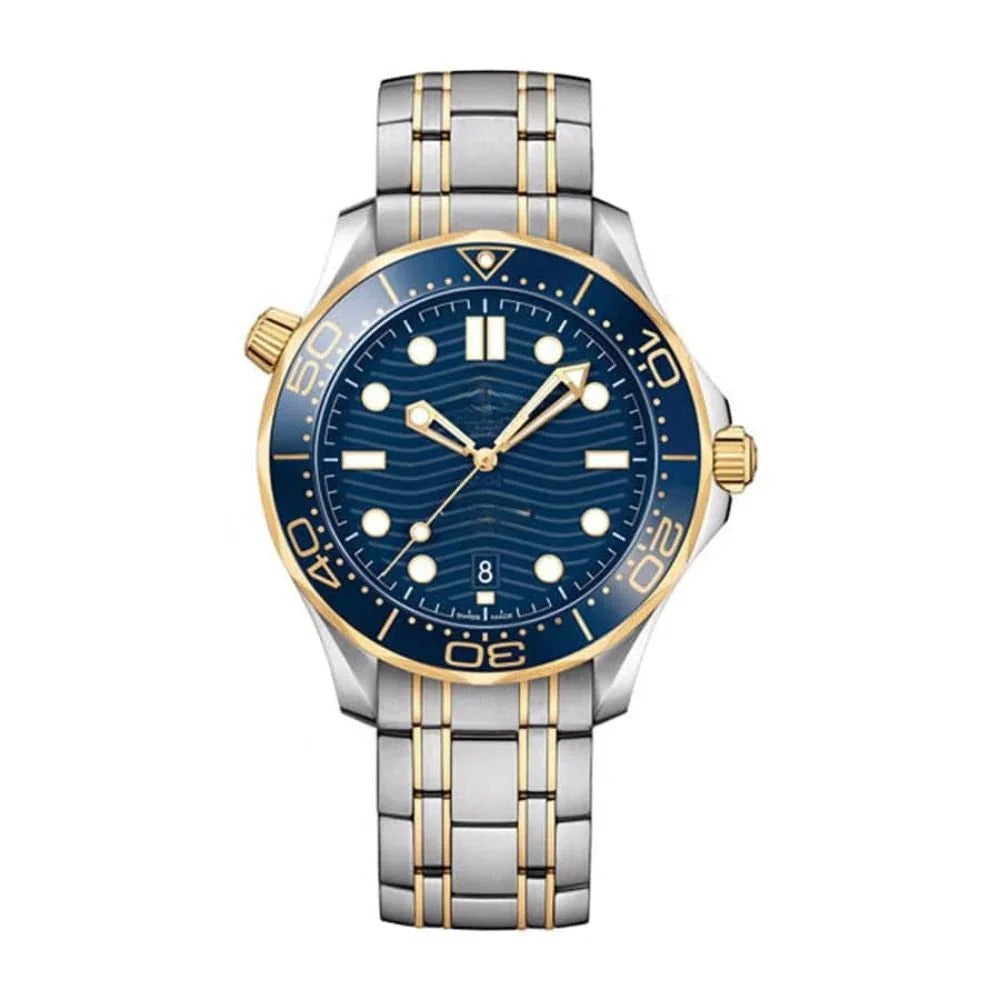 Aether Oceanis 42 – Blue Wave Dial | Two-Tone Bracelet & Blue Dive Bezel
