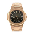 Valmont Chronograph 42 – Black Dial | Rose Gold Integrated Bracelet