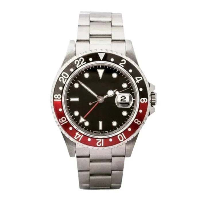Imperium Atlas 40 – Black Dial | Jubilee Bracelet & Red-Black GMT Bezel