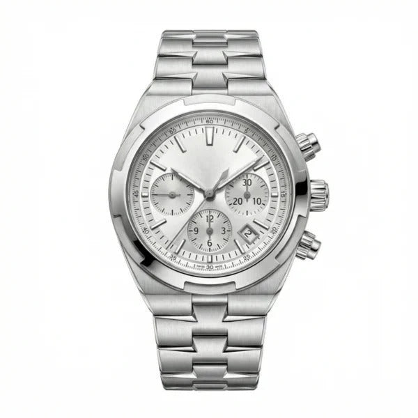 Continental Chronograph 42 – Silver Dial | Integrated Steel Bracelet