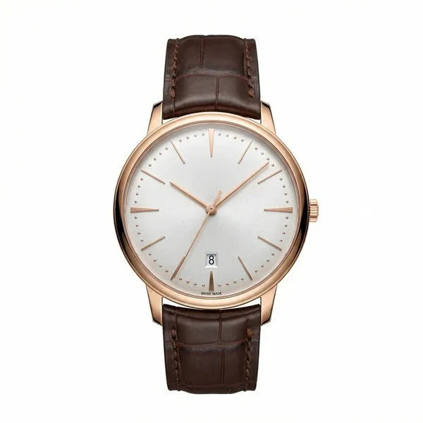 Continental Heritage 40 – Silver Rose Dial | Brown Leather Strap