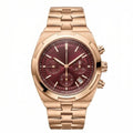 Continental Chronograph 42 – Burgundy Dial | Rose Gold Bracelet