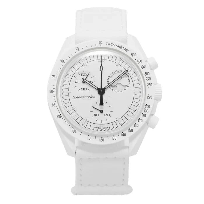 Aether Luna 42 – White Dial | White Strap & Moonphase