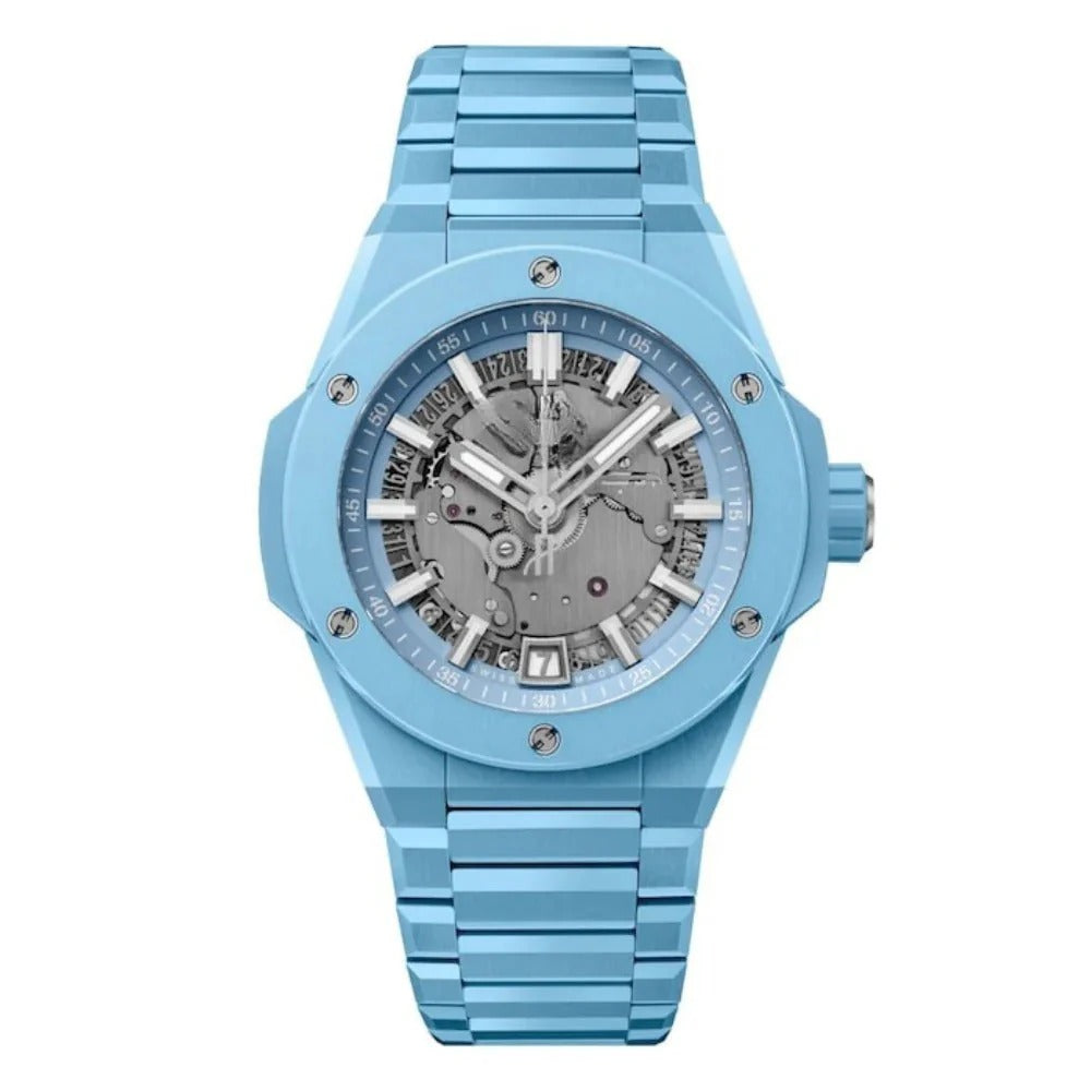 Novaris Fusion 42 – Ice Blue Skeleton Dial | Sky Blue Ceramic Bracelet