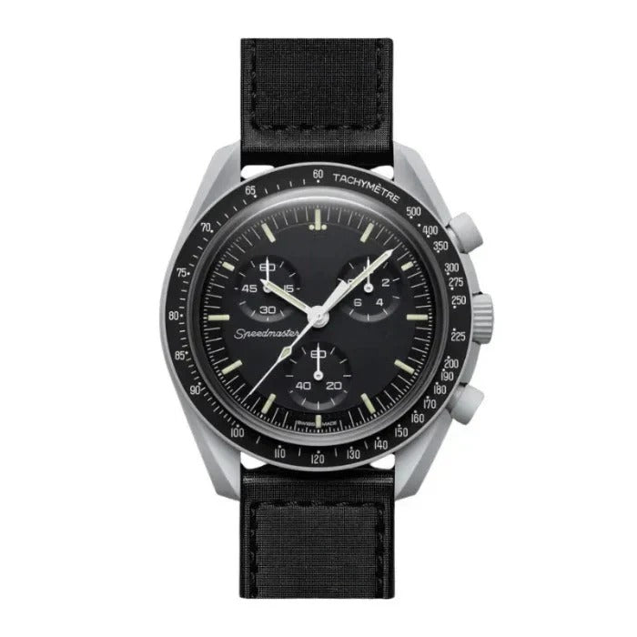 Aether Luna 42 – Black Dial | Black Strap